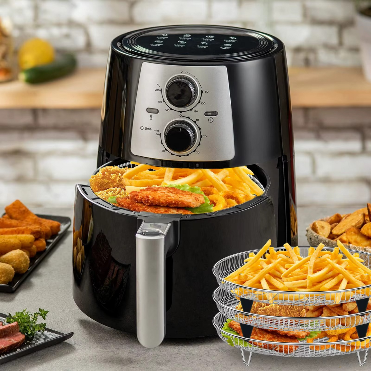 Stainless Steel Air Fryer Rack Baking Tray