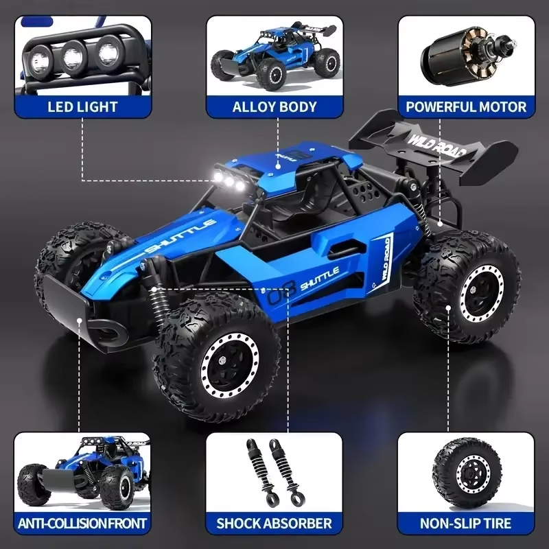 1:16 RC Monster Truck 20KMH LED Off-Road Car